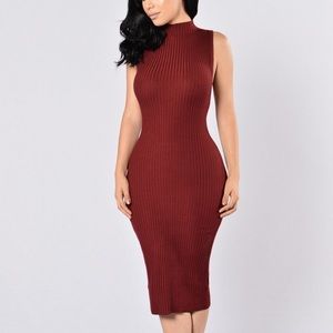 Burgundy dress
